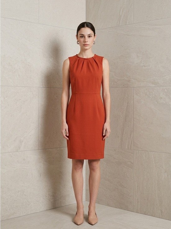 Banana Republic Dresses & Skirts - Banana Republic Sleeveless Sheath Dress in Rust